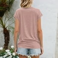 thumbnail image 5 of ADSSDQ Womens Summer Tops Trendy 2025 Cap Short Sleeve Tshirts Shirts Crew Neck T Shirts Fashion Light pink M, 5 of 5
