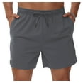 thumbnail image 3 of Taigaofy Men's 5" Workout Athletic Running Shorts Quick Dry Lightweight Gym Shorts Gray M, 3 of 6
