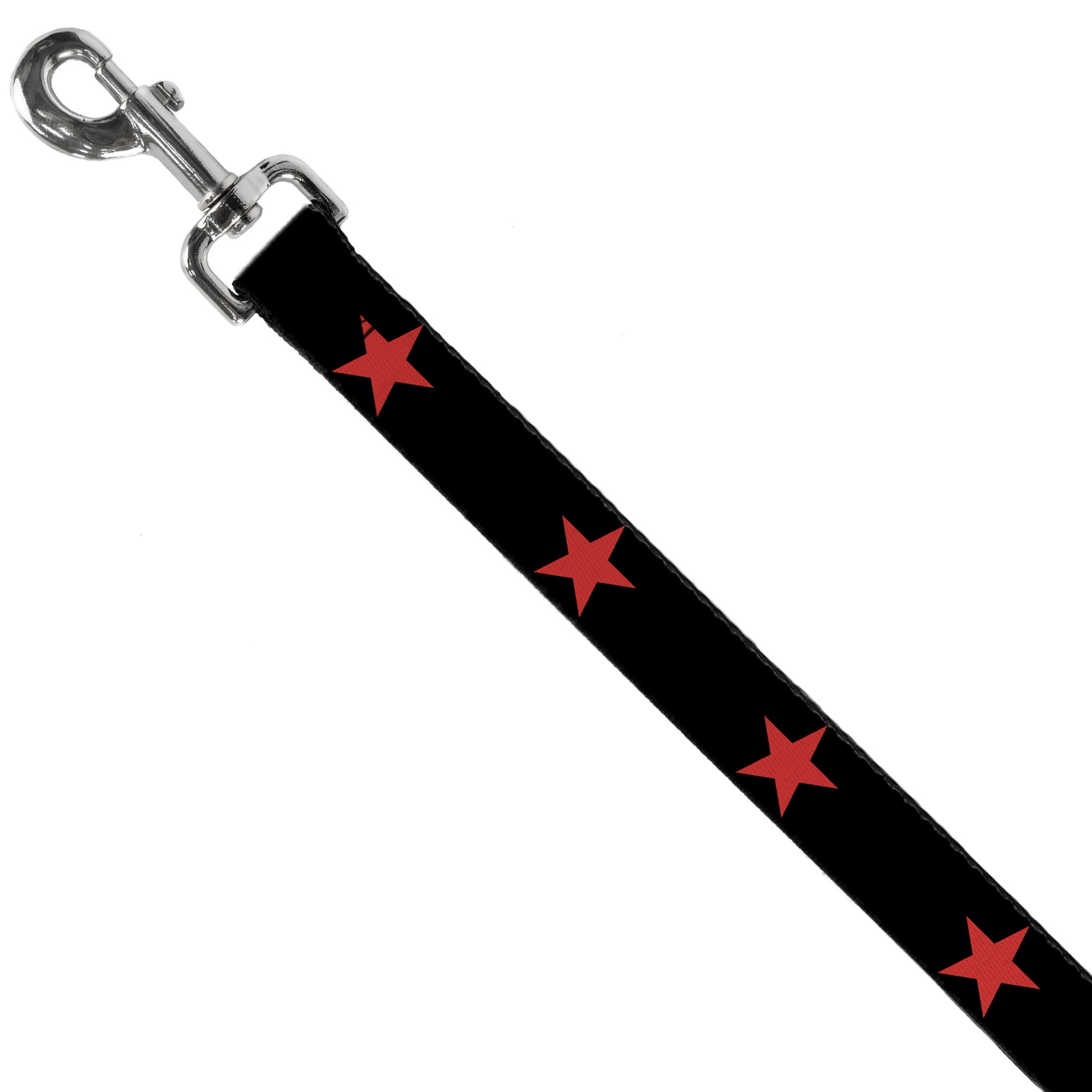 Buckle-Down Pet Leash, Dog Leash, Star Black Red, 6 Feet Long 1.0 Inch Wide