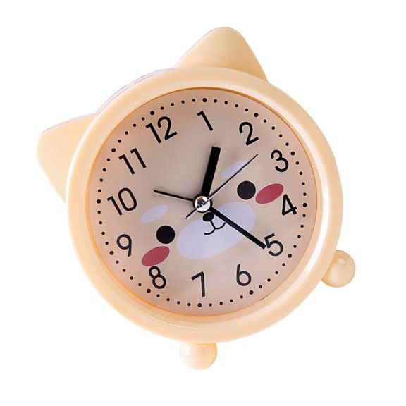 Lovely Kitten Ear Alarm Clock Desk Clocks For Kids Bedroom Decoration