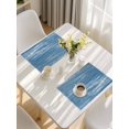 thumbnail image 5 of Vintage Blue Placemats Set of 4, Modern Abstract Art Ombre Placemats for Dining Table, Place Mats for Kitchen Tabletop, Waterproof Wipeable Dining Table Mats Set, 5 of 9