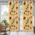 thumbnail image 5 of Outdoor Curtains for Patio Waterproof, Ladybugs Eucalyptus Outdoor Privacy Panels Grommet, Spring Botanical Leaves Yellow Blackout Outside Curtains for Porch/Cabana/Pergola/Gazebo 54"x108", 1 Panel, 5 of 8