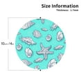 thumbnail image 3 of Balery 4 Pcs Seashell And Starfishleather Coasters Set, Drink Table Cup Coasters For Living Room Kitchen Coffee Decor, 3 of 9