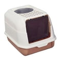 thumbnail image 4 of Milaget Enclosed Cat Litter Box Kitten Litter box Litter Tray Foldable Large Detachable Orange, 4 of 9