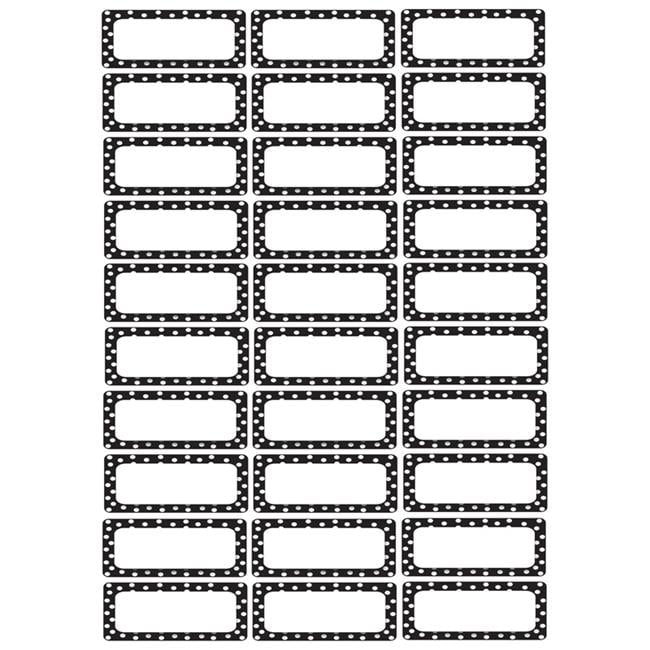 Ashley Productions Die-Cut Magnetic Foam Black &amp; White Dots Labels ...