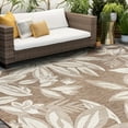 thumbnail image 6 of 8ft Round Water Resistant, Large Indoor Outdoor Rugs for Patios, Front Door Entry, Entryway, Deck, Porch, Balcony | Outside Area Rug for Patio | Brown, Floral | Size: 7'11'' Round, 6 of 6
