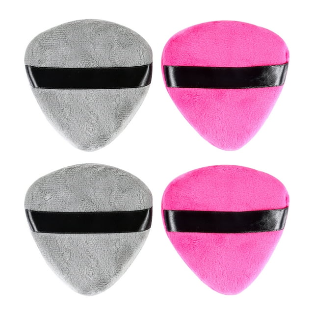 Miangastore Canvas Fluff Makeup Loose Powder Puff 4Pcs for Women with Water Drop Shape and Natural Makeup Finish
