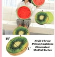 thumbnail image 4 of Velvet Round Decorative Pillow 15-Inch for Couch Decor (Kiwi), 4 of 7
