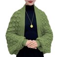 thumbnail image 4 of HNMKIU Solid Knitted Scarf Soft Warm Winter Fashion Elegant Cozy Wrap Shawl For Daily Use ,Green, 4 of 4