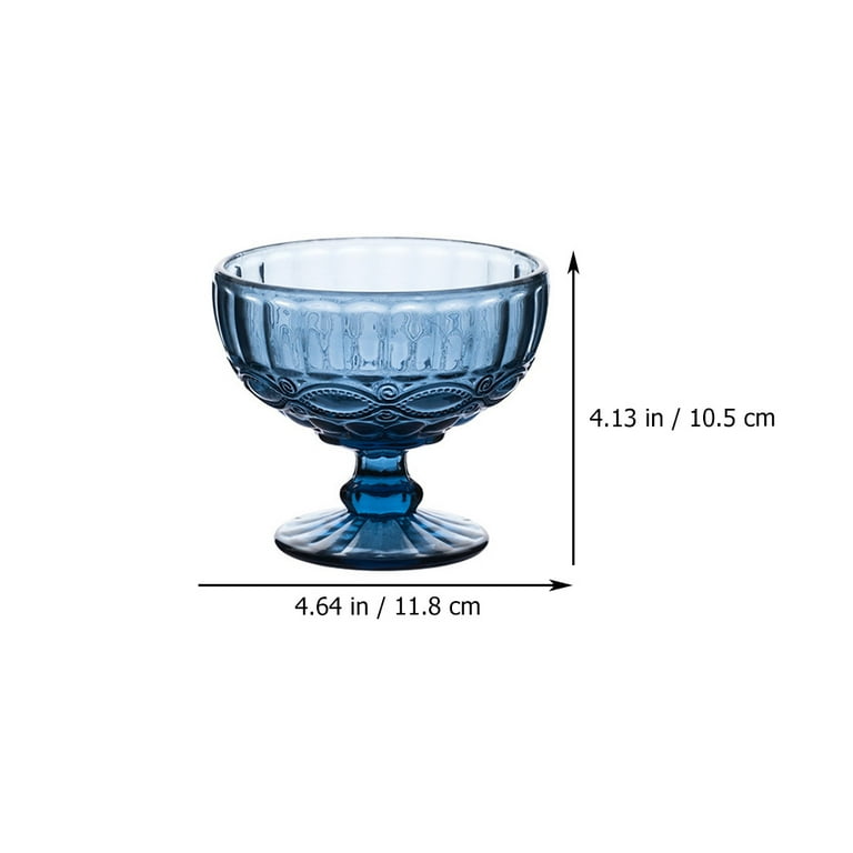 Small Footed Tulip Clear Glass Dessert Bowls 4oz,100ml Cute Dessert Cups  for Sundae,Fruit,Salad,Snack,Cocktail,Condiment,Ice Cream Cups All Purpose