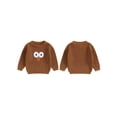 thumbnail image 2 of Qtinghua Toddler Baby Boy Girl Thanksgiving Outfit Long Sleeve Turkey Knit Sweater Oversized Sweatshirt Pullover Warm Kids Top, 2 of 9