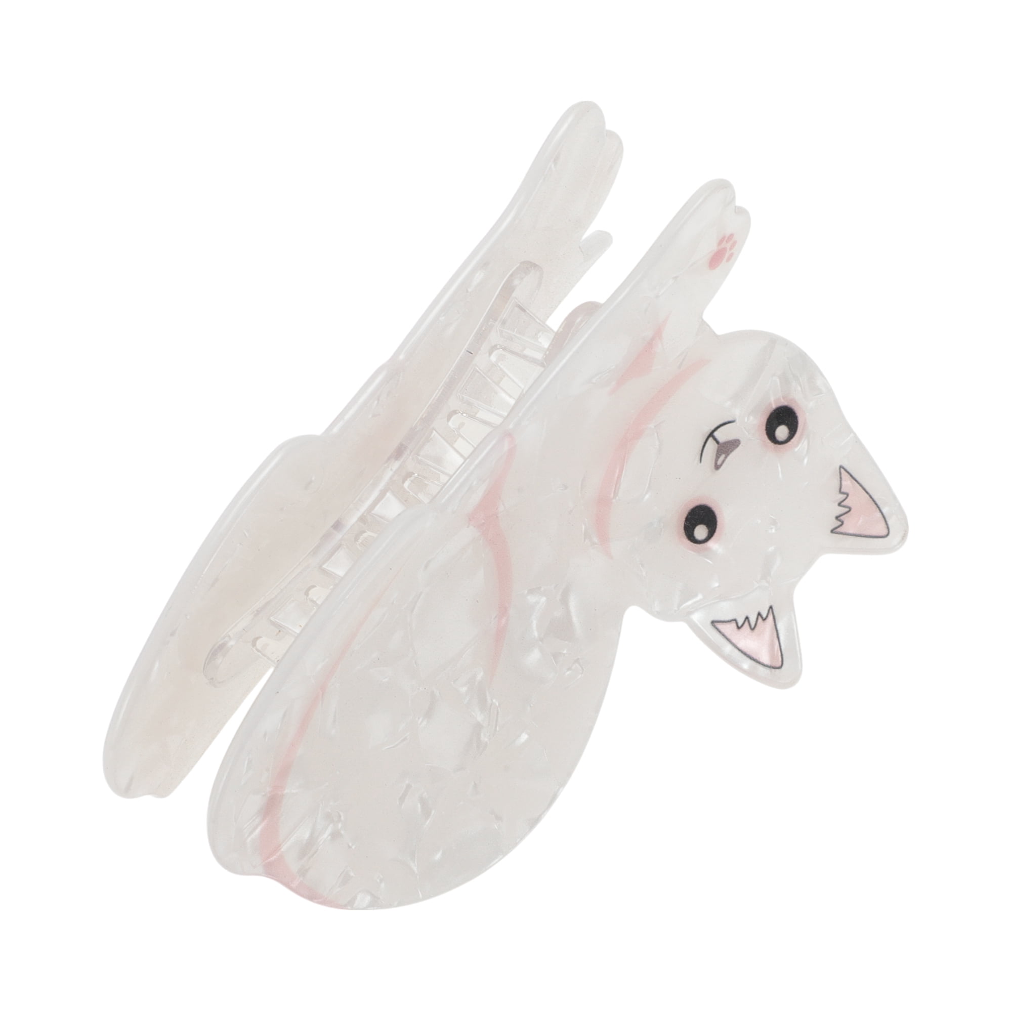 Unique Bargains Cute Cat Hair Clips Home Use Durable White