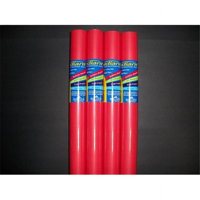 80037 RiteCo Raydiant RiteCo Raydiant Rouleaux d'Art Résistants à la Décoloration Rouge Vif 48 Po X 50 Pi Lot de 4