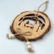 thumbnail image 3 of pstuiky Adornos navideños de madera con cuero, colgantes redondos tallados en madera, artesanías de madera para el hogar, colgantes para árbol de Navidad, 3 of 4