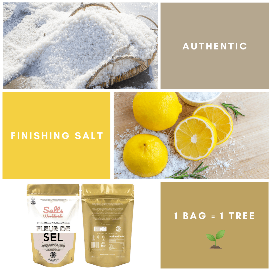 Authentic Fleur de Sel Pure & Natural Sea Salt Imported From France .5KG | Premium Artisan Sea Salt | Best Salt Money Can Buy