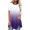 Purple, variant on Suokom Womens Tops Women Plus Size Button Printed Round Neck Short Sleeve Irregular T-shirt Blouse Tops Summer Fall Womens Basic Tunic Tops Blouses Tees