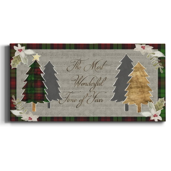 Collaged Christmas Collection A- Gallery Wrapped Canvas