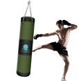 thumbnail image 1 of Unfilled Hanging Punching Bag For Adults Long Banana Heavy Bag 71" 6 Feet 100lb MMA Muay Thai Kickboxing Boxing Punch Kick Training Exercise Practice with 360 Rotating Chains for Adults Men Women, 1 of 8