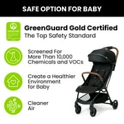 Jeep Altitude Compact Travel Stroller by Delta Children – Greenguard Gold Certified, Easy One Hand Fold, Lightweight, Extendable Canopy with Peek-a-Boo Window, 4 Wheel Suspension, Black