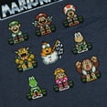thumbnail image 4 of Nintendo Super Mario Kart T-Shirt Men's Pixelated Character Grid Adult Tee, 4 of 5