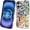Collage Flowers Butterfly Disco, variant on Magnetic Case for iPhone 17, Compatible with Magsafe PC Hard Shell Silicone Inner Bumper, Anti-Scratch Full-Body Cover Shockproof Slim Design Collage Retro Sea Turtle