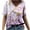 Purple, variant on Giftesty Womens Blouses and Tops Clearance Women's Fashion Printing Casual V-Neck Short Sleeve Loose T-shirt Tops