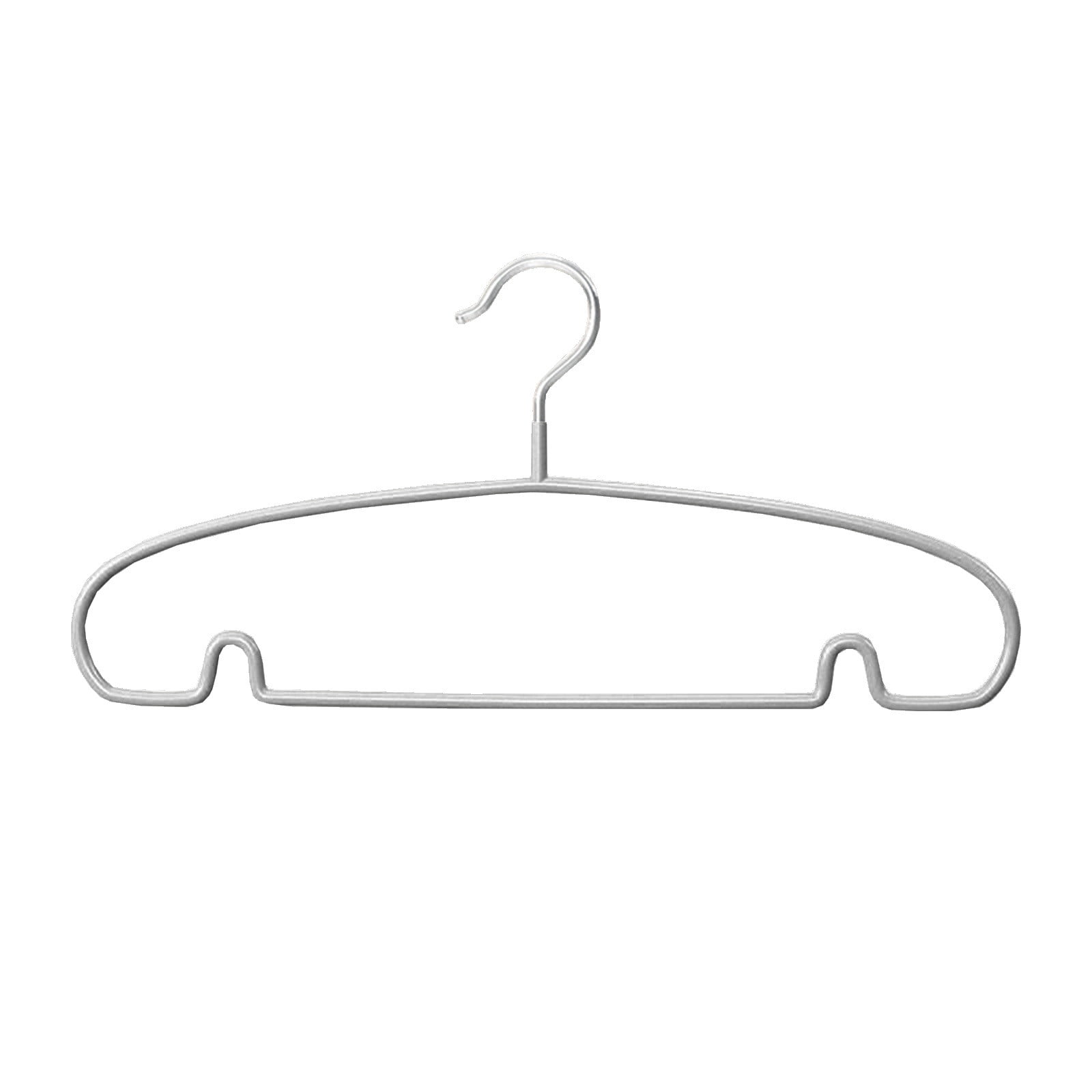 Heavy Duty Metal Suit Hangers 10 Pack, Non-Slip PVC Coating, No Shoulder Bumps, Space Saving Clothes Hangers for Sweaters, Coat, Shirts, Skirt, Jackets
