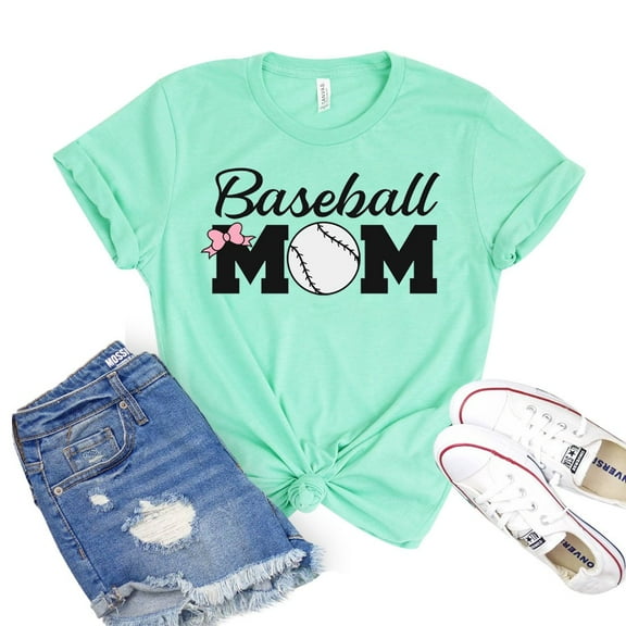 Baseball Mom T-shirt Women's Game Day Shirt Softball Shirts Sports Tshirt Mothers Day Gift Player Top Cheerleader Tee