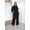 Black, variant on Women's 2 Piece Outfits Sweatsuit Set Long Sleeve Crop Top Drawstring Wide Leg Pants with Pockets Tracksuits Casual Set-Burgundy-L