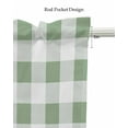 thumbnail image 5 of Saga Green Plaid Linen Curtain Valance for Bedroom/Bathroom/Kitchen/Office/Living/Dining Room Windows,Modern Farmhouse Country Buffalo Check Pocket Topper Drapes Decorative Cafe Drapery Panel 54x18, 5 of 6