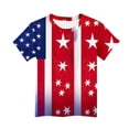 thumbnail image 4 of hengsof Boys Independence Day T-Shirt Short Sleeve Crewneck Fashion Print Graphic Tee Summer Casual Comfort Top for Kids Ages 3-15, 4 of 5