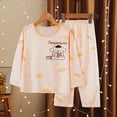thumbnail image 5 of Pijama infantil de Anime Sanrios Kuromi Hello Kitty Melody Cinnamoroll Dibujos animados Kawaii Niño Niña Pantalones de manga larga Ropa de casa de verano, 5 of 5