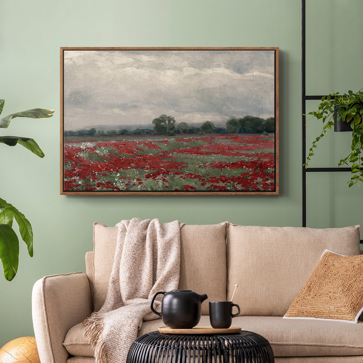 Vintage Botanical Print-XCIII By Wexford Home Framed in Walnut Wood Gallery Wrapped Canvas 17 in. x 25 in.