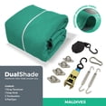 thumbnail image 6 of Coolaroo Outdoor DualShade Sun Sail and Hardware Kit, 95% UV Block Protection, 12' x 8' Rectangle; Maldives, 6 of 7