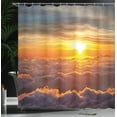 thumbnail image 4 of Ambesonne Nature Shower Curtain, Sunset Scene on Clouds, 69"Wx75"L, Orange, 4 of 5