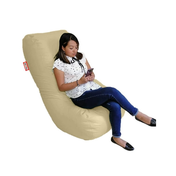 Sillón Puff Mundo Puff Frijol Diván Grande 150 x 55 cm crema Grande Mundo Puff Frijol Divan Grande
