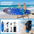 thumbnail image 2 of AISUNSS Inflatable Stand-Up Paddle Board Wide SUP with Full Accessories, Anti-Slip EVA Deck, Paddleboard for Yoga/Surfing/Fishing & More, for Youth & Adults, 2 of 6
