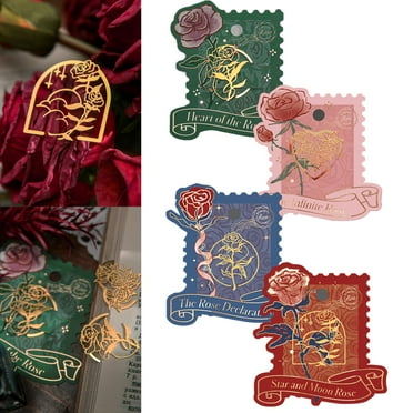 CCOCC 4 Pcs Bookmark,Vintage Rose Design Metal Bookmark,Book Marks for Women Men Reading Lovers