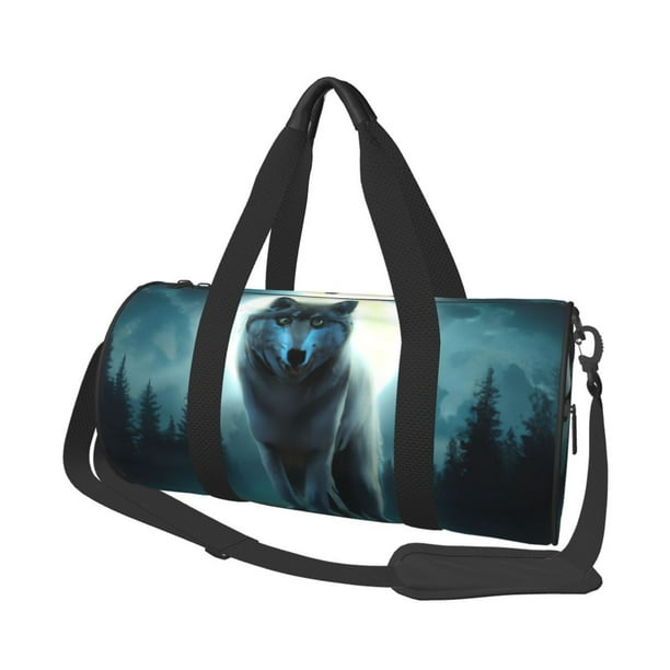 Easygdp Wolf Bolsa de Viaje, Bolsa de Mano, Bolsa de Gimnasio, Bolsa de Equipaje para Viaje