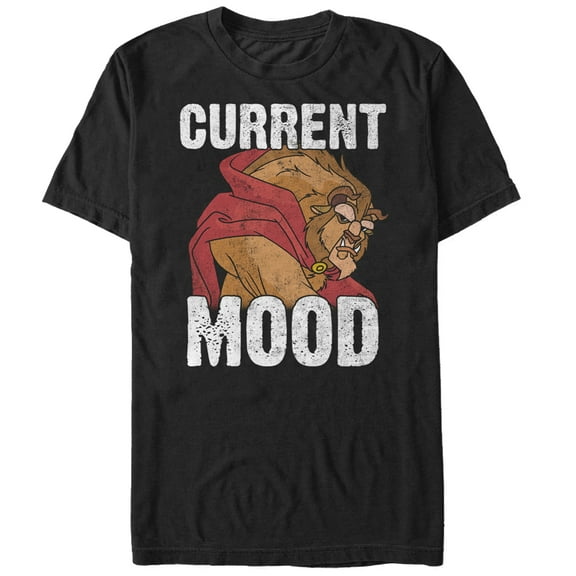 Men's Beauty and the Beast Current Mood Graphic Tee Black 2X Large
