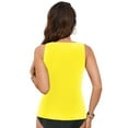 thumbnail image 5 of GEWSEY Tankini Tops for Women High Neck Swim Top Tummy Control Bathing Suit Top Modest Swim Tank Top No Bottom (Yellow, L), 5 of 9