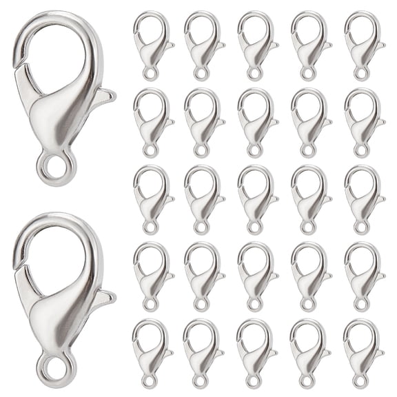 300Pcs Lobster Claw Clasps Bulk Lobster Clips Small Alloy Silver Trigger Fasteners Hook Link Clip Findings DIY