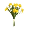 thumbnail image 2 of Simulation Of 3 Tied Daffodils Small Fresh Living Room Table Decoration Floral Artificial Flowers Bouquet Daffodils Artificial Flowers Outdoor Indoor Garden Home Decoration, 2 of 6