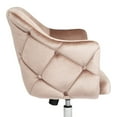 thumbnail image 5 of Impressions Vanity Pearl Tufted Vanity Chair with 360 Degree Swivel with Adjustable Height (Pink), 5 of 6