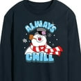 thumbnail image 3 of Frosty The Snowman - Christmas - Always Chill - Men's Long Sleeve T-Shirt, 3 of 5