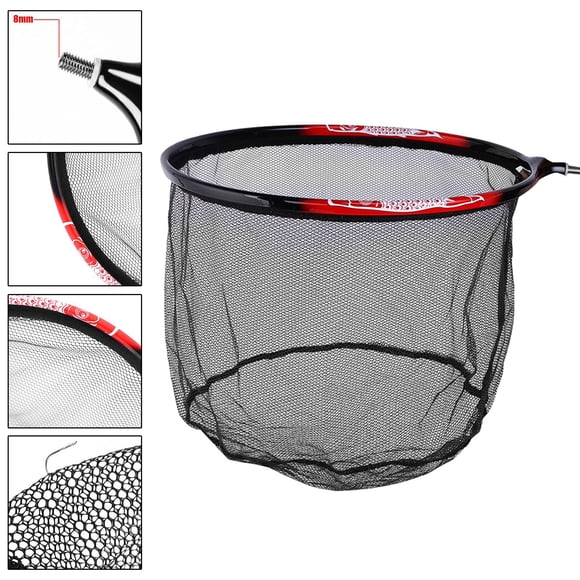 Cabeza de red de aterrizaje Cola pesca 35cm aleación de titanio
