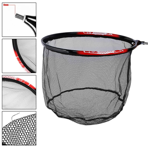 Cabeza de red de aterrizaje de pesca, cabeza de de pesca de aleación de titanio con hilo de 8mm para exteriores 35cm