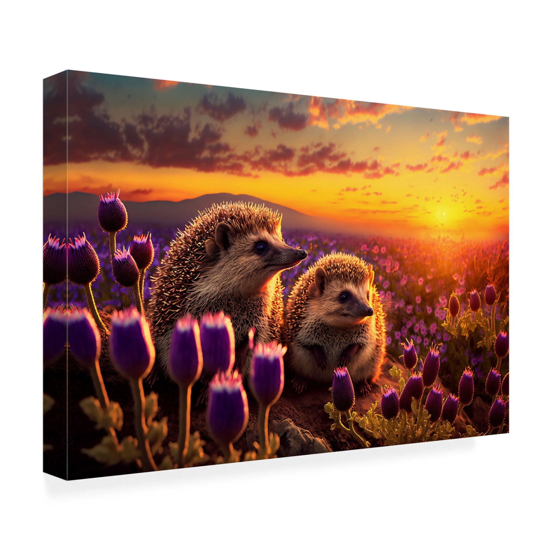 Canvas Wall Art - Ray Heere 'Woodland Animals 39' Wall Art for Living Room, Bedroom, or Office Décor by Trademark Fine Art - 47 x 30 Inches