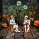 thumbnail image 4 of Cifras Adornos de mecedora de pareja de esqueletos de Halloween con tazas de café, bonsái para patio al aire libre, decoración del hogar, juego de 2 JASKFLY, 4 of 7