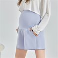 thumbnail image 2 of SHTXOZHI Women's Maternity Shorts Over Belly with Pockets Pregnancy Workout Yoga Athletic Shorts, 2 of 3